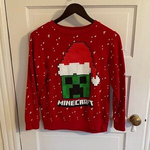 Minecraft Kids Santa Holiday Sweatshirt